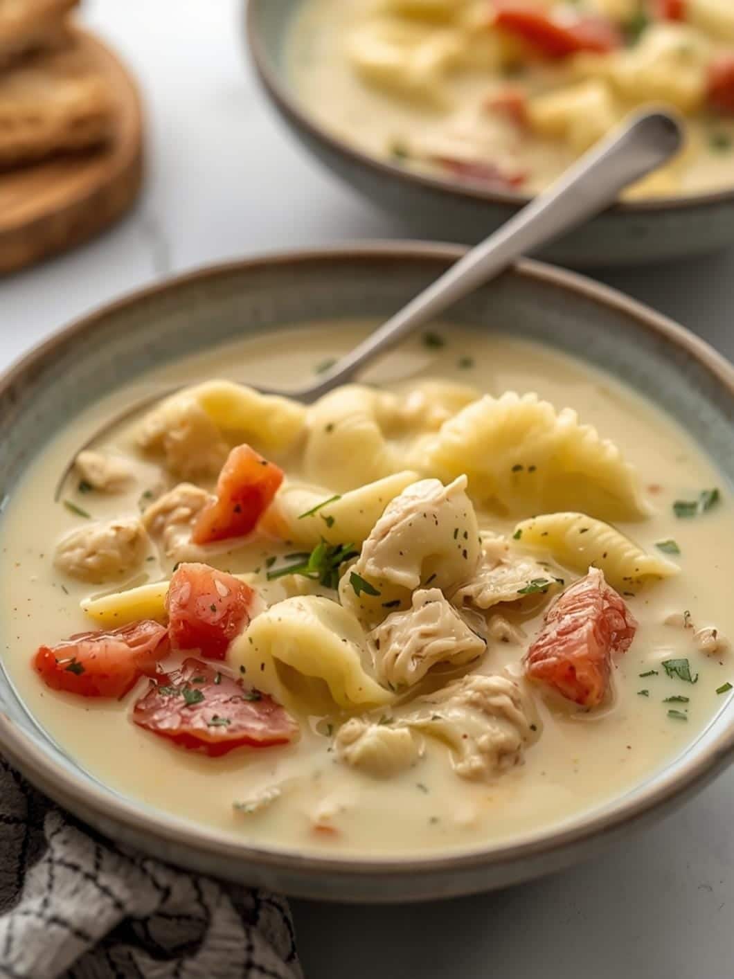 Creamy Chicken Tortellini Soup Recipe