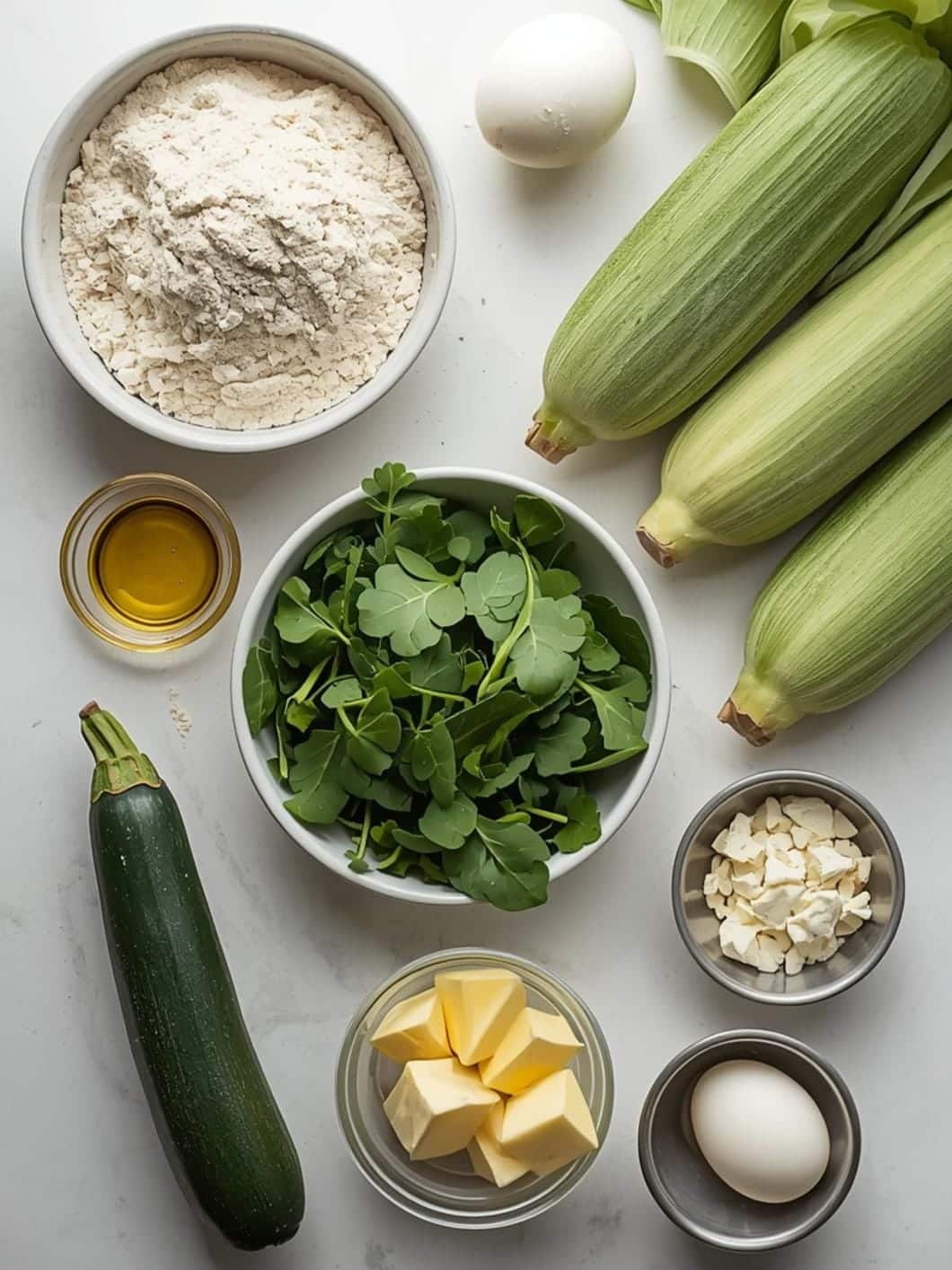 Grilled Zucchini & Corn Salad with Arugula and Cheese