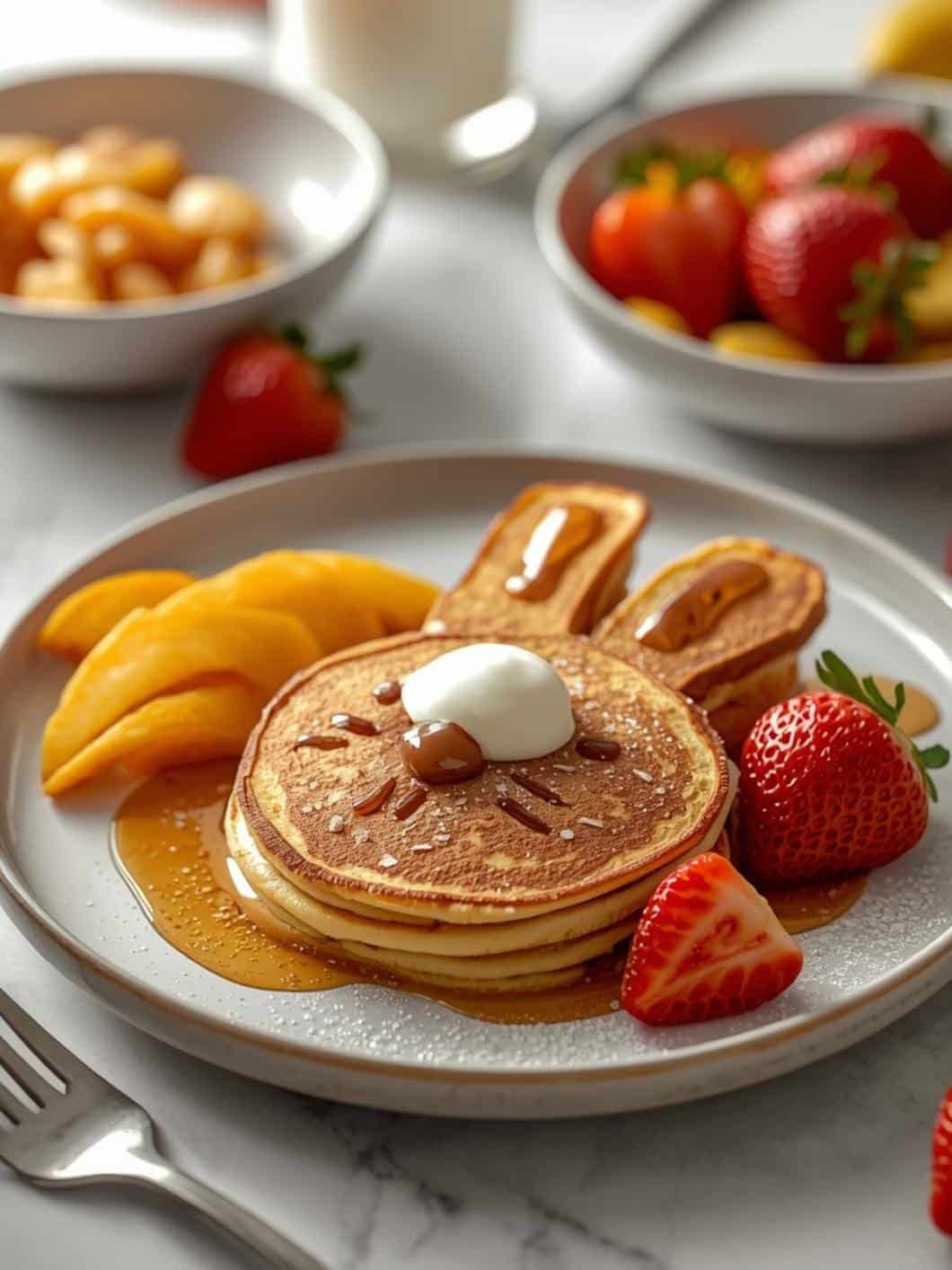 Healthy Bunny Pancakes: Cute & Easy Breakfast Idea for Kids