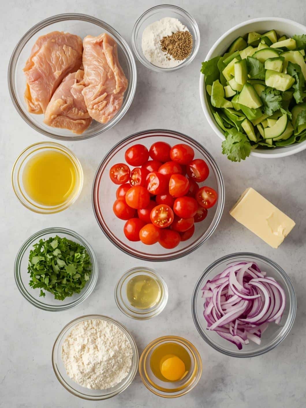 Healthy Chicken Shawarma Salad Bowls with Lemon Tahini Dressing