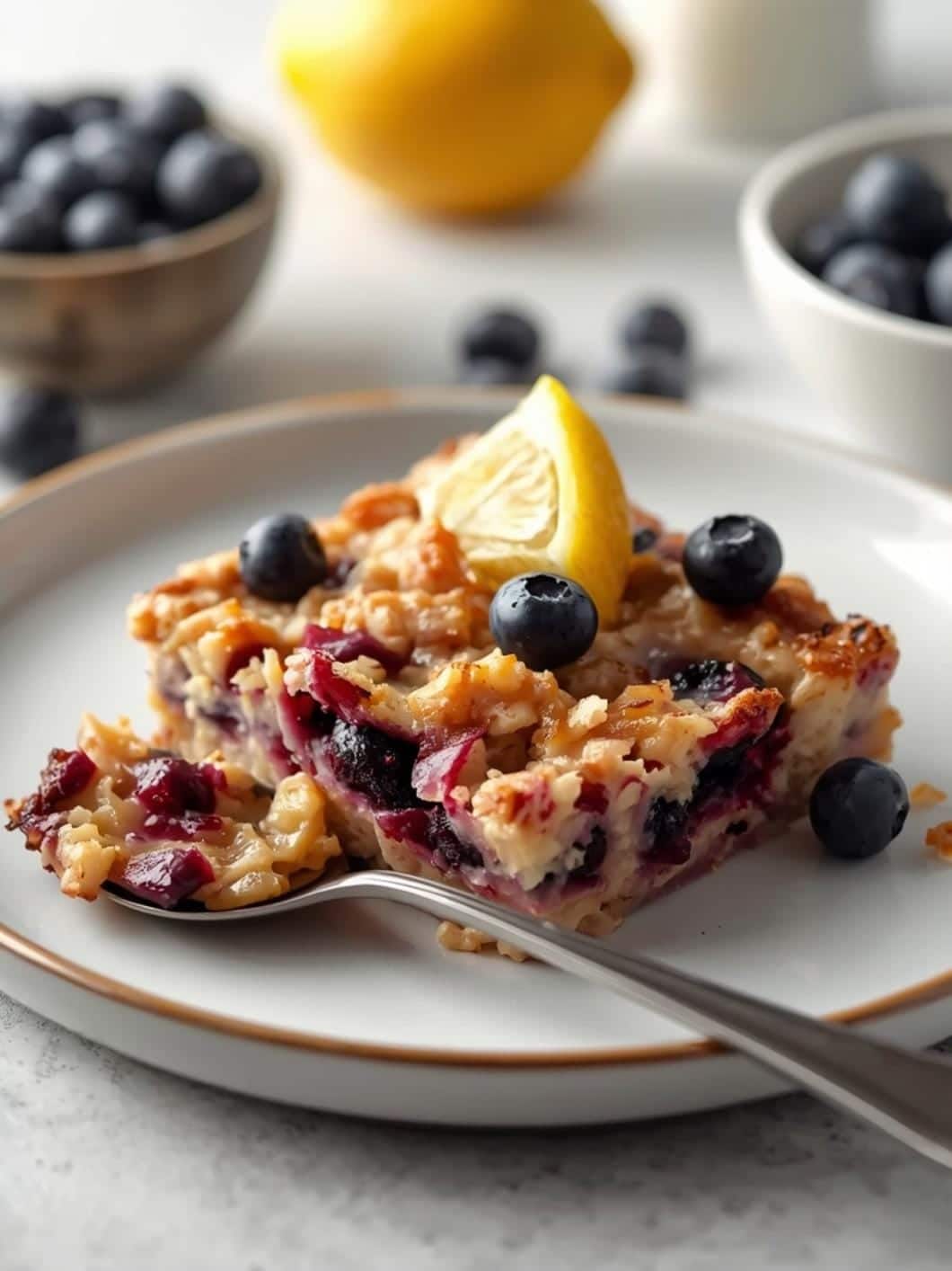 Lemon Blueberry Baked Oatmeal: Easy & Healthy Breakfast Recipe