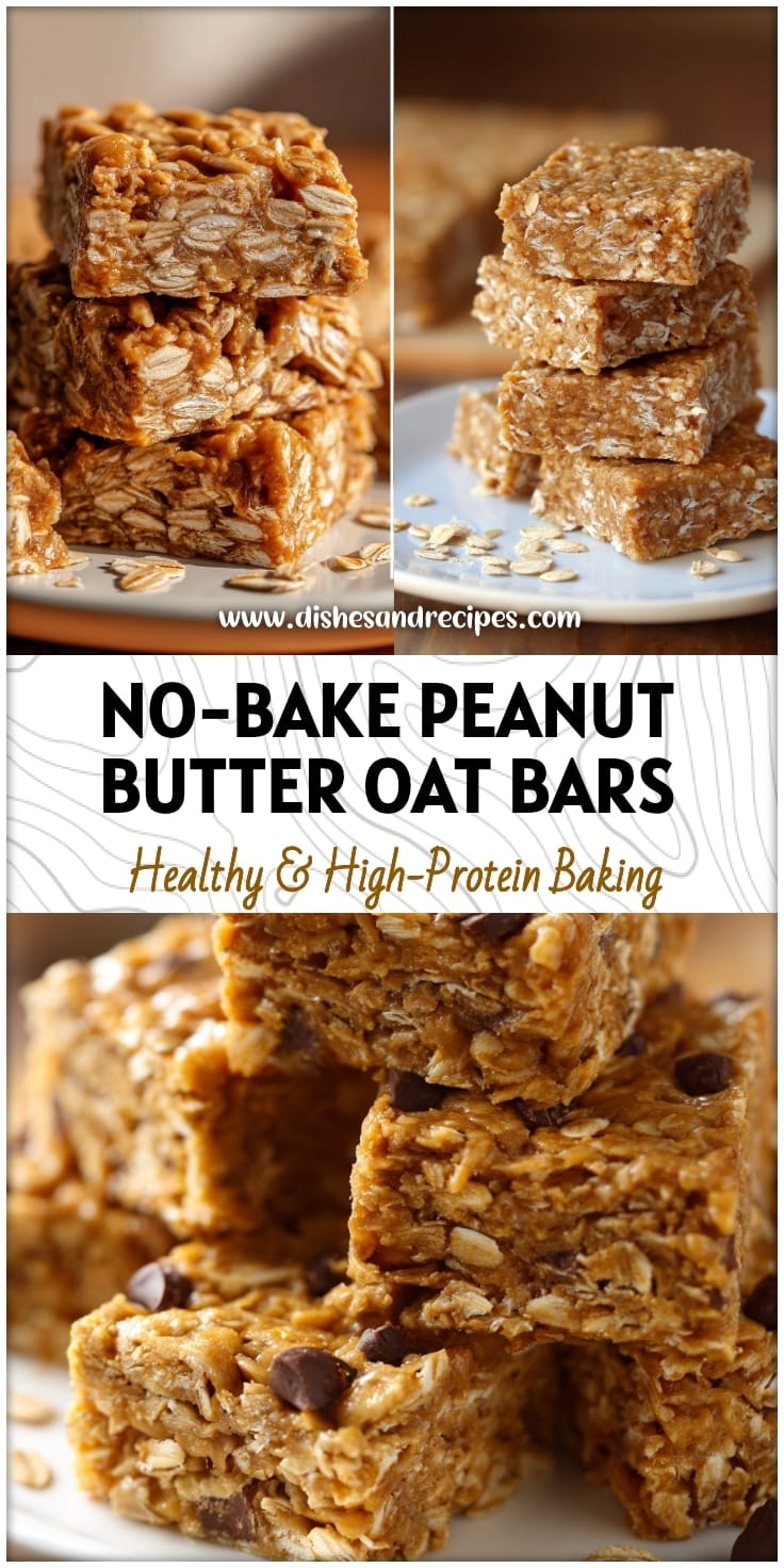 Easy No-Bake Peanut Butter Oat Bars - Healthy Snack & Quick Dessert