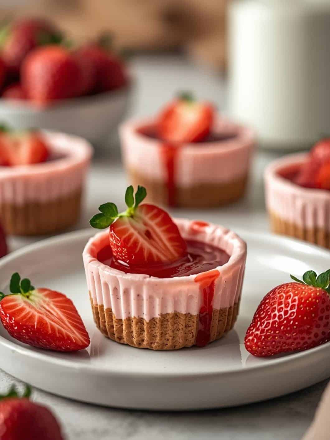 No-Bake Strawberry Cheesecake Cups: Quick & Easy Mini Desserts