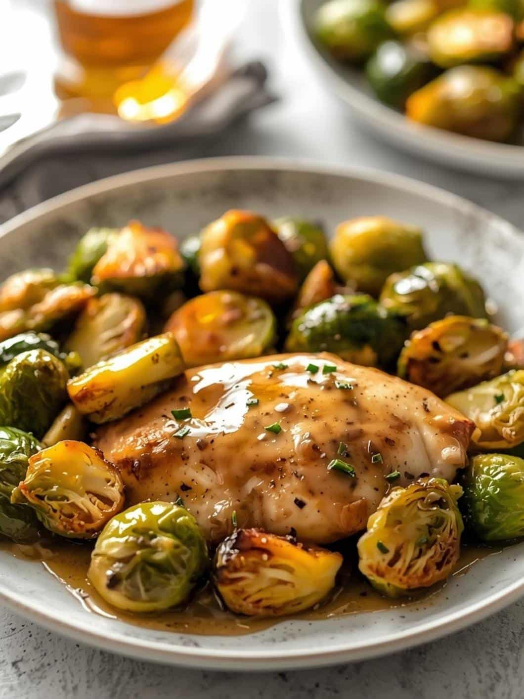 Sheet Pan Honey Mustard Chicken & Brussels Sprouts