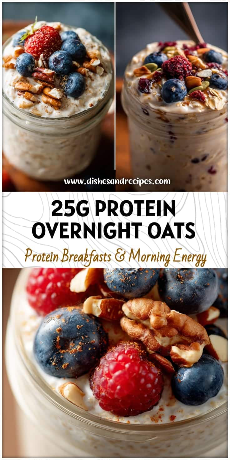 High Protein Overnight Oats (25g Protein, No Protein Powder Taste)
