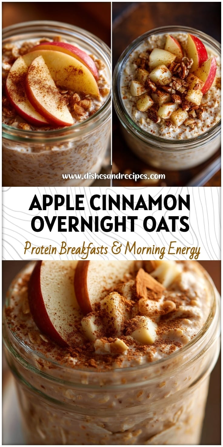 Apple Cinnamon Protein Overnight Oats for a Healthy Morning Meal Prep