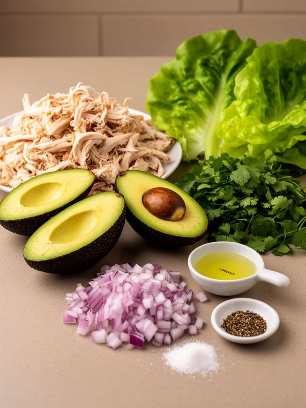 Avocado Chicken Salad Lettuce Wraps - Healthy & Mayo-Free!