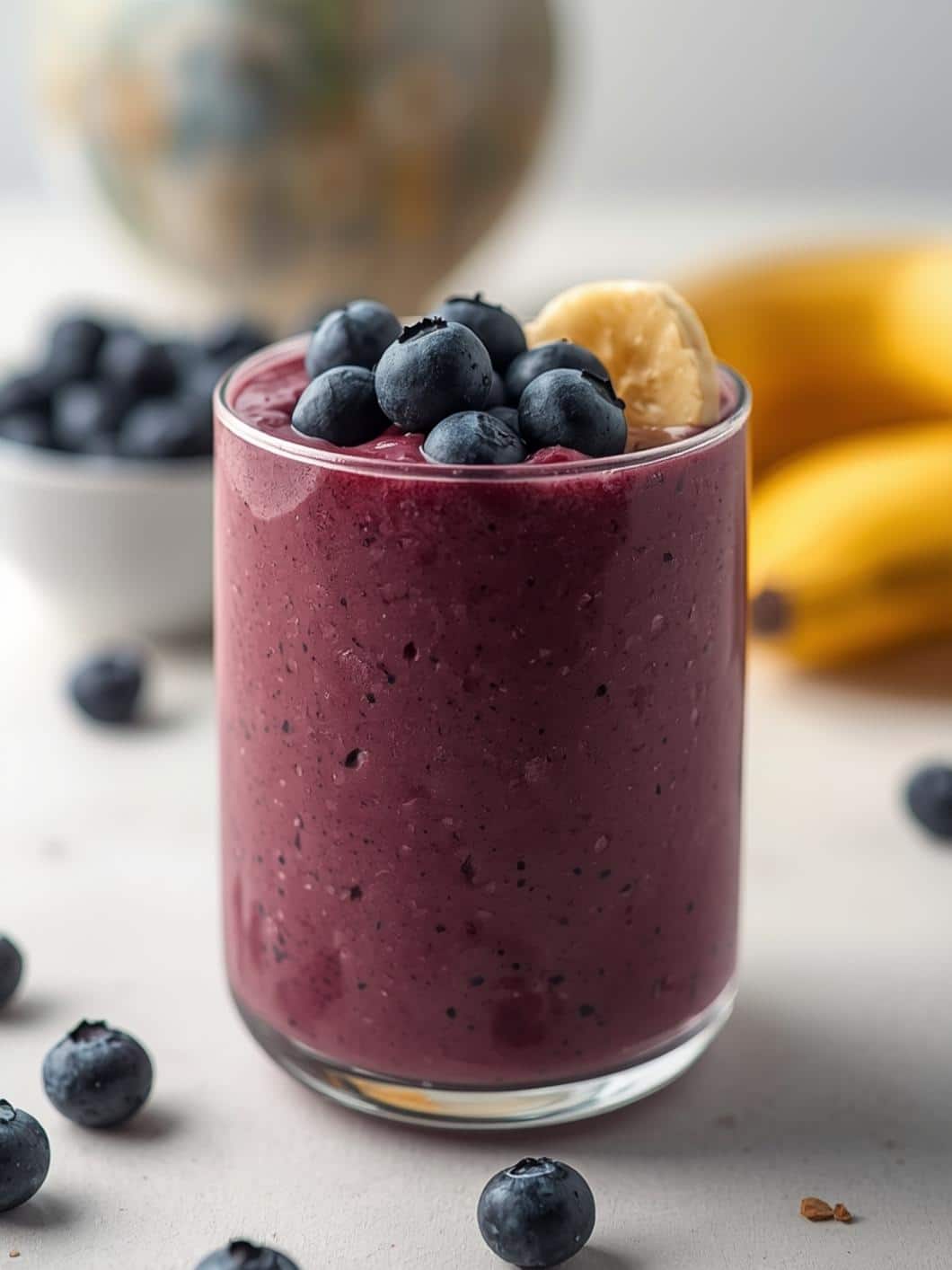 Blueberry Banana Protein Smoothie Recipe - No Protein Powder Needed!