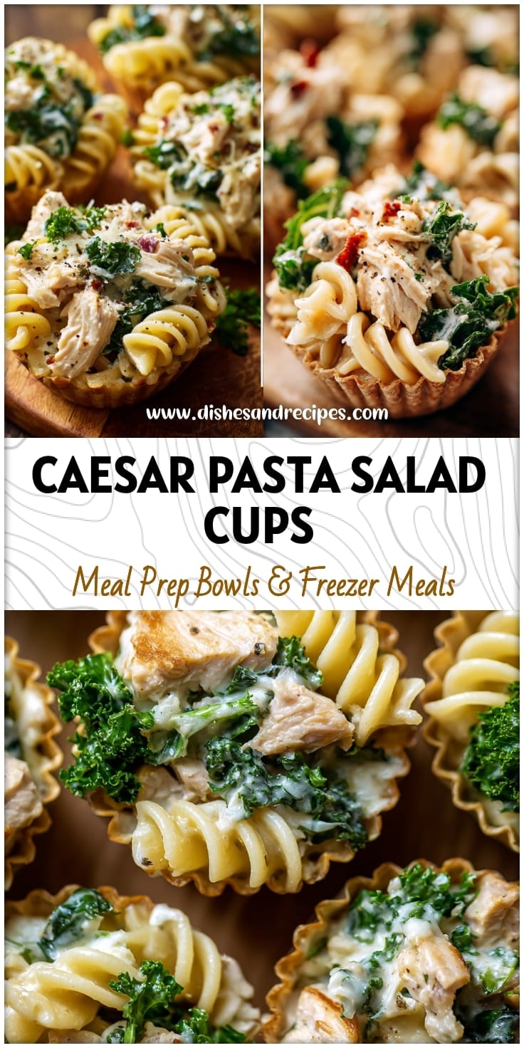 Chicken Caesar Pasta Salad Cups: Easy Lunch & Dinner Idea 14 Chicken Caesar Pasta Salad Cups: Easy Lunch & Dinner Idea