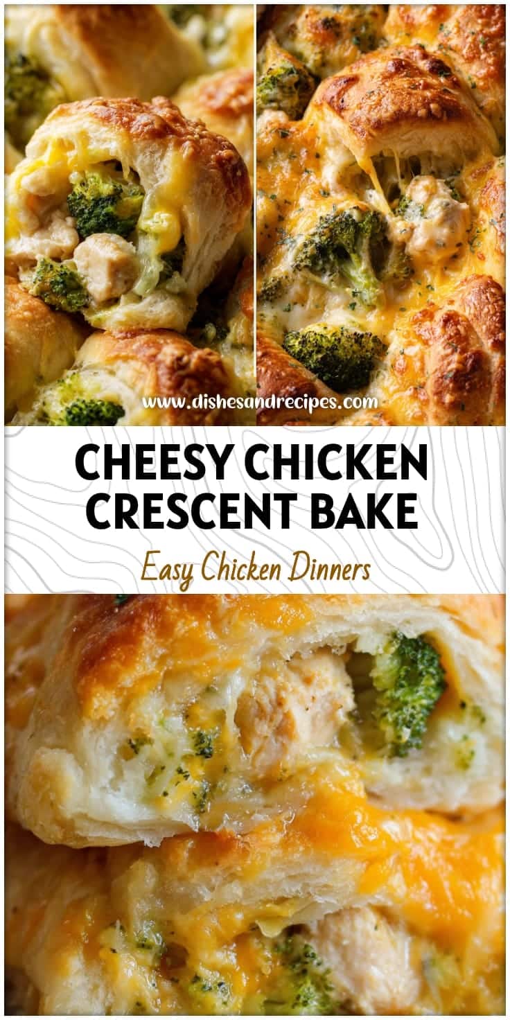 Easy Cheesy Chicken Crescent Bake with Broccoli