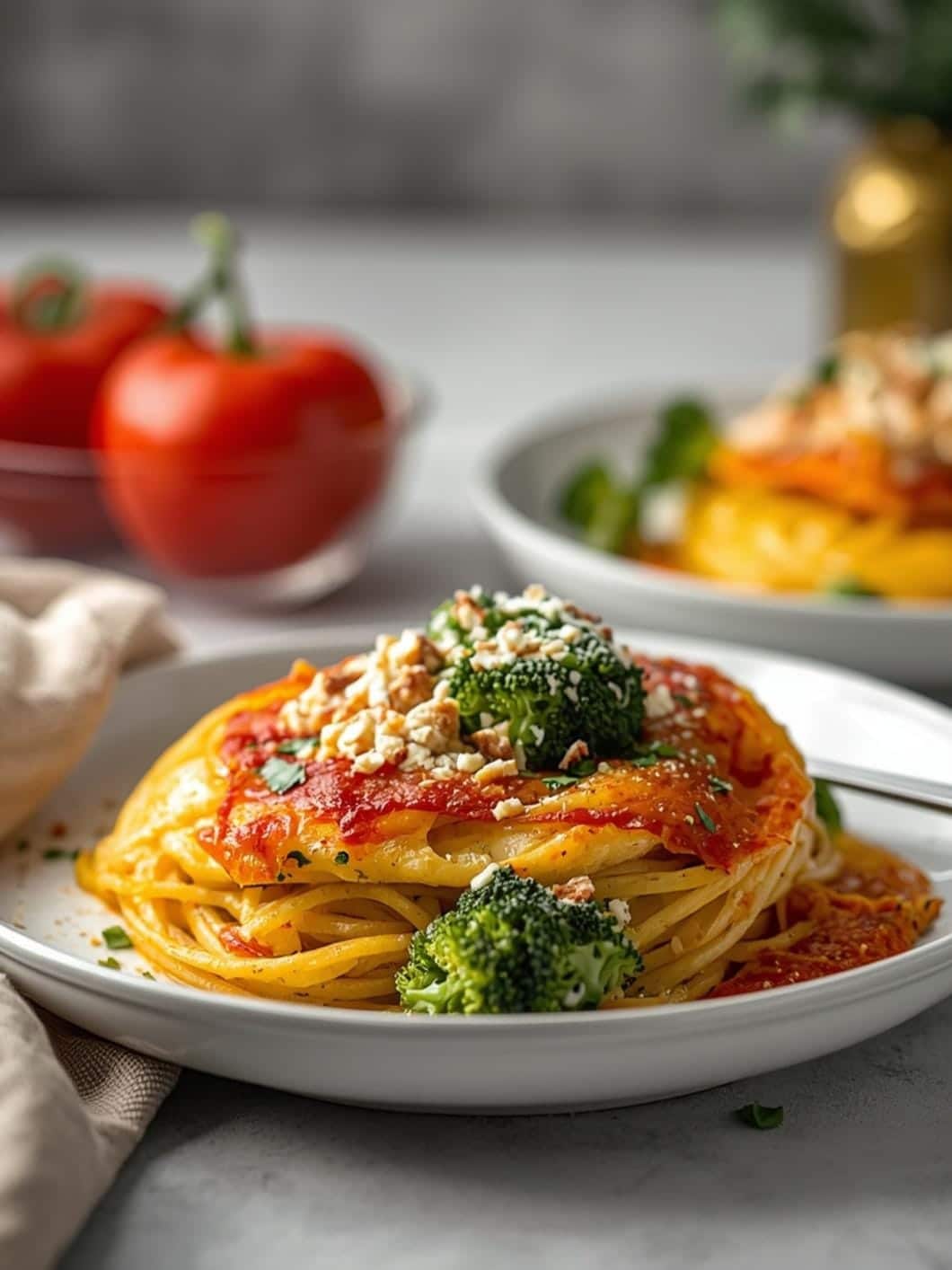 Chicken & Broccoli Stuffed Spaghetti Squash Recipe