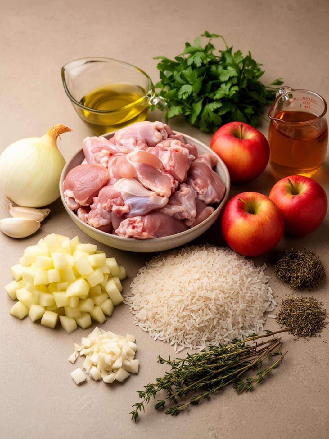 Chicken & Rice Skillet with Apples: Easy Fall Dinner Recipe