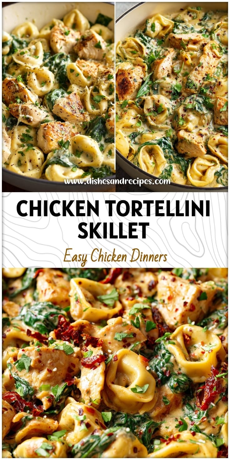 Easy Chicken Tortellini Spinach Skillet for Family Dinners