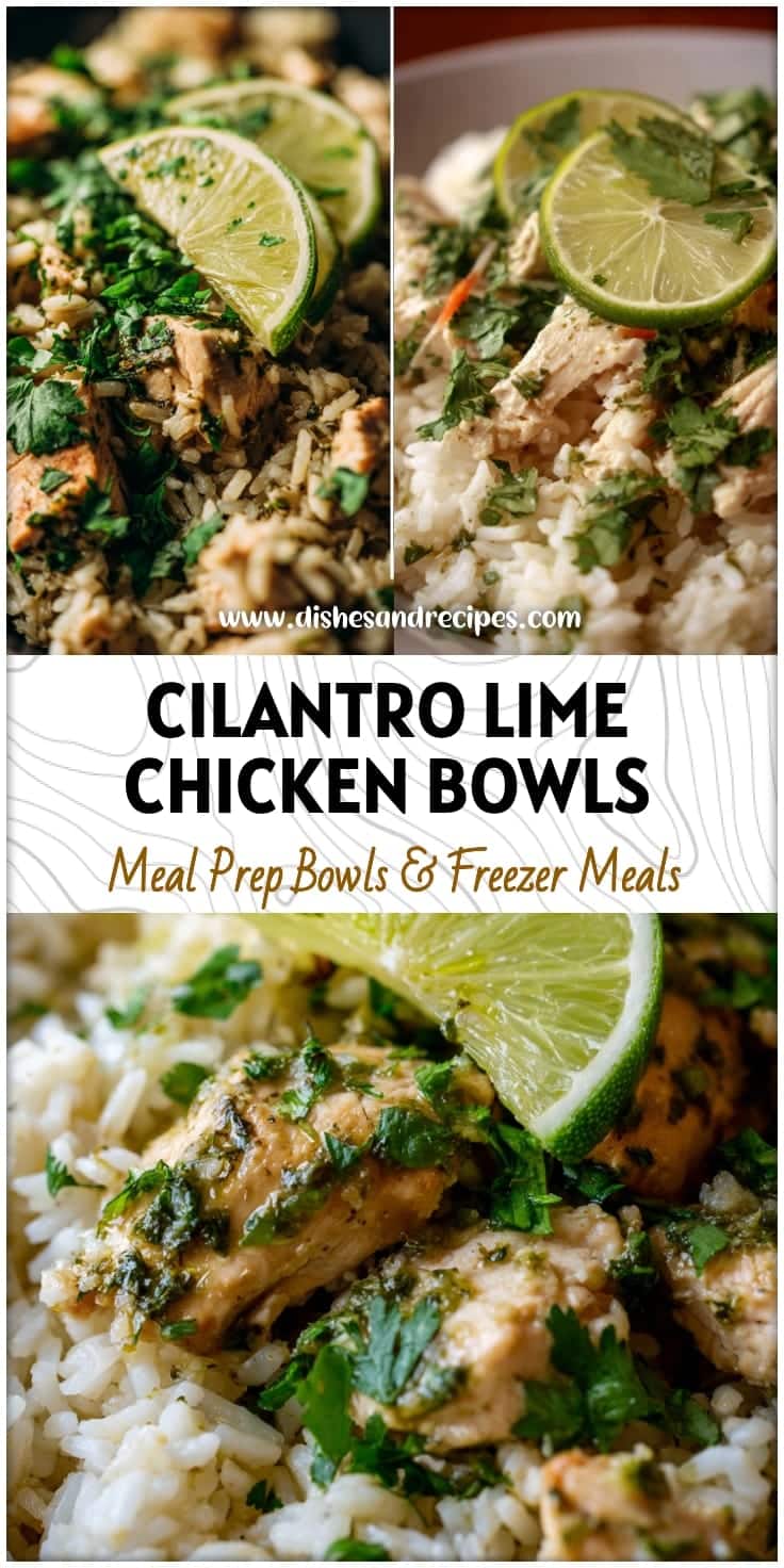 Healthy Cilantro Lime Chicken & Rice Bowls - Easy Crockpot Recipe