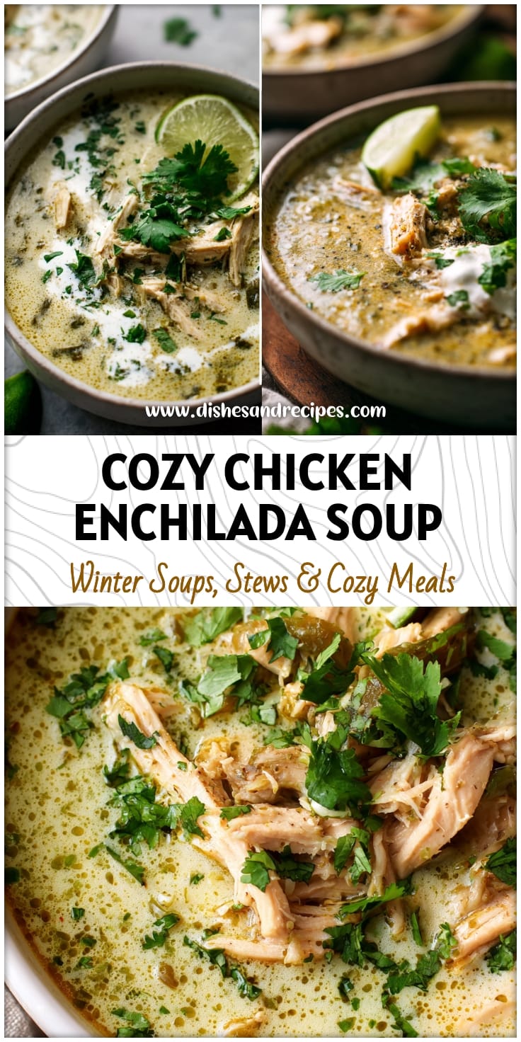 Cozy Chicken Enchilada Soup with Green Sauce - Creamy & Healthy One-Pot Dinner