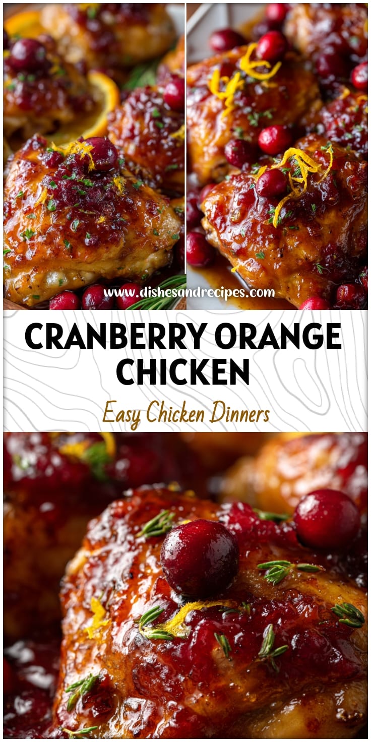 Easy Cranberry Orange Baked Chicken Thighs