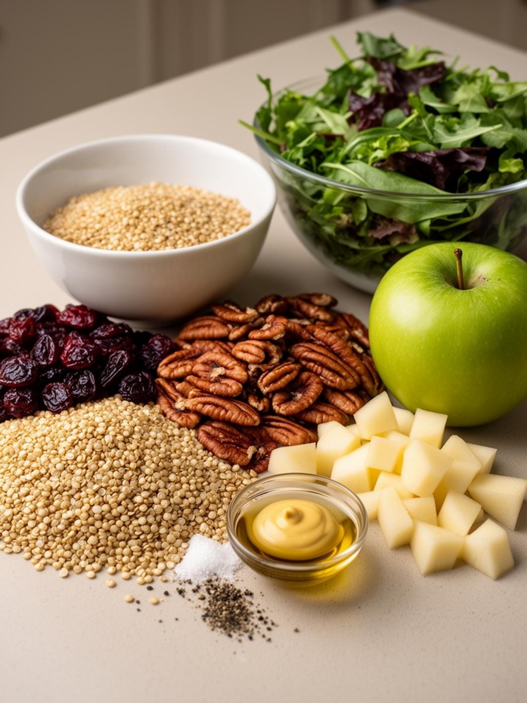 Cranberry Pecan Fall Salad with Apples & Quinoa
