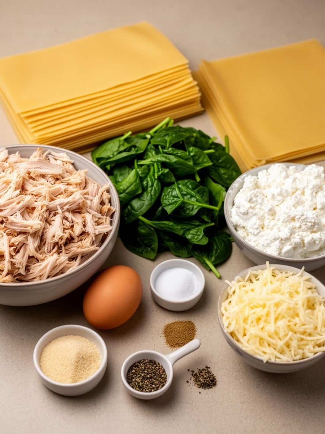 Creamy Chicken & Spinach Lasagna Roll-Ups with Alfredo Sauce