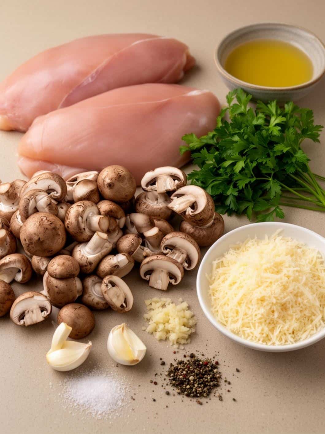 Creamy Garlic Chicken & Mushrooms: Easy Dinner Recipe