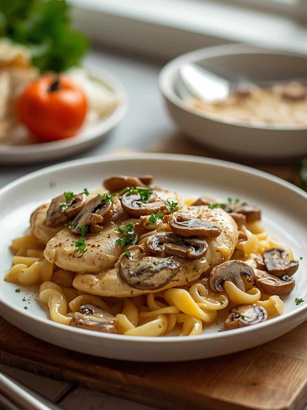 Creamy Garlic Chicken & Mushrooms: Easy Dinner Recipe