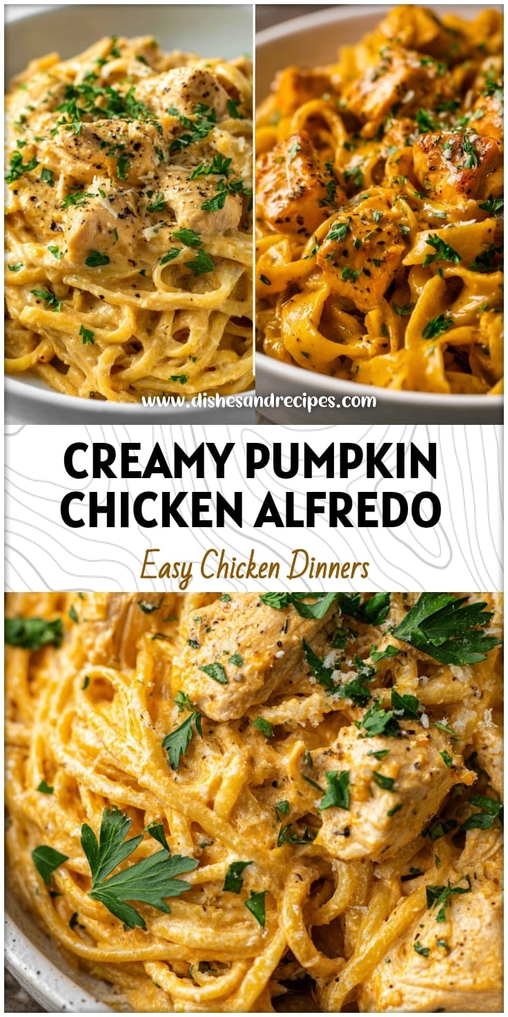 Easy Creamy Pumpkin Chicken Alfredo: High-Protein Crockpot Meal