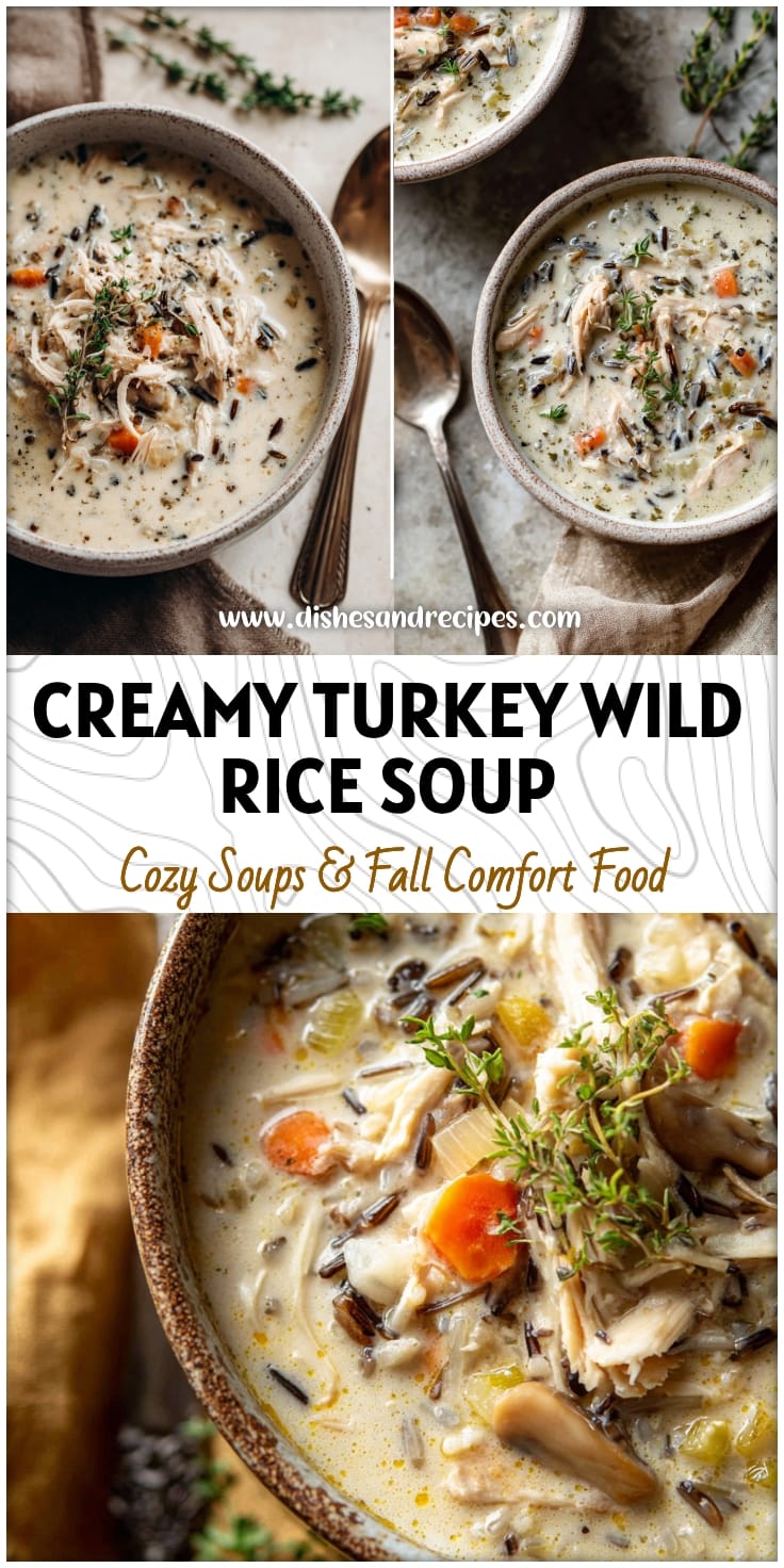 Light & Creamy Turkey Wild Rice Soup - Perfect for Leftovers!