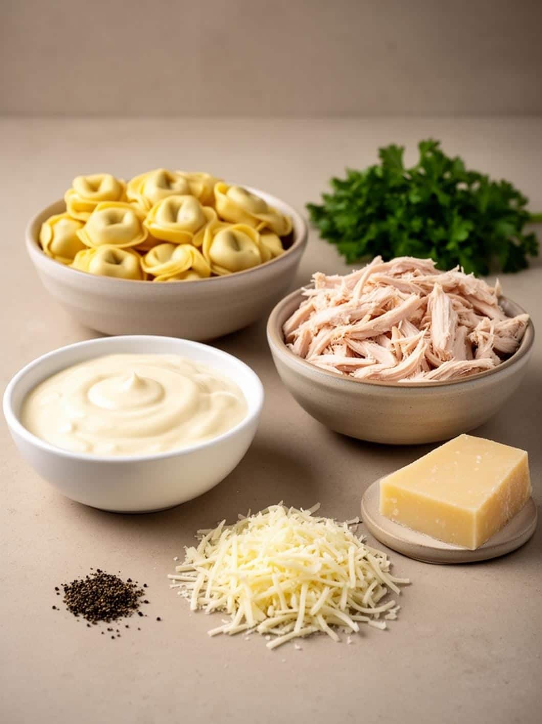 Easy Chicken Alfredo Tortellini Bake Recipe