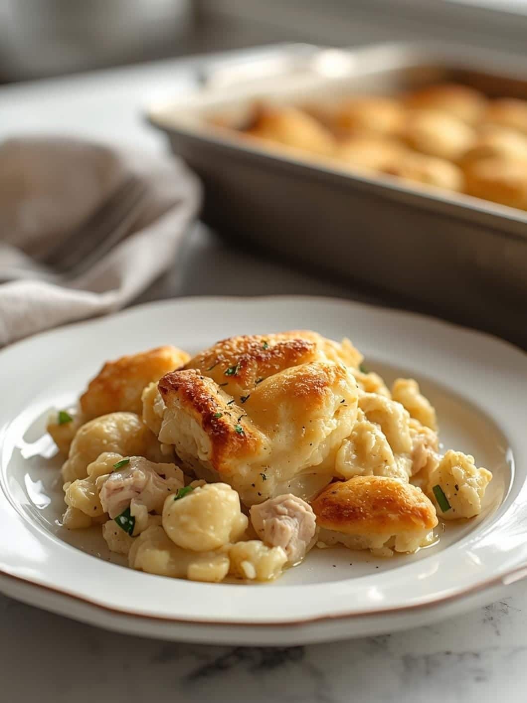 Easy Chicken & Dumplings Casserole for Comfort Food Dinners