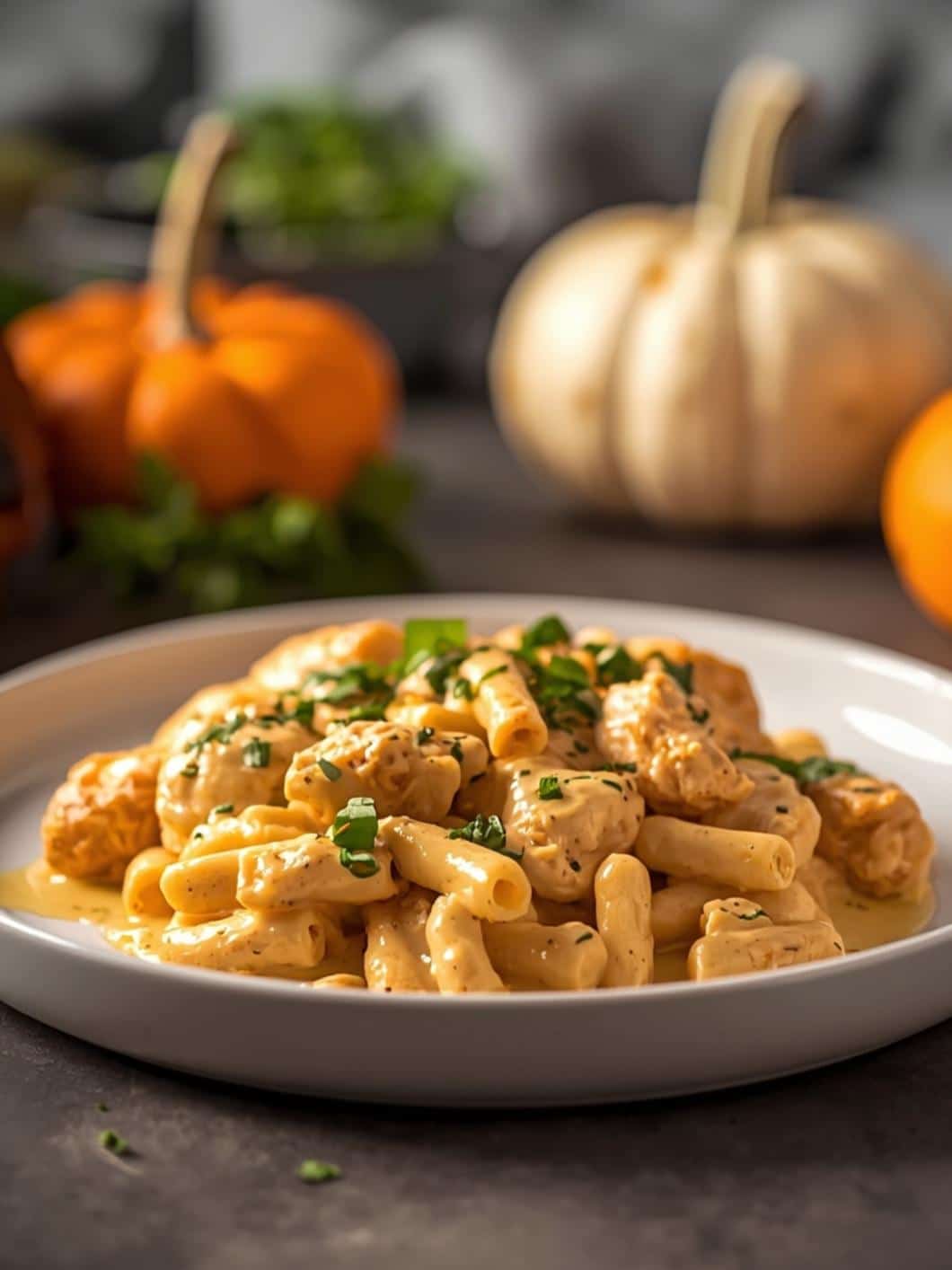 Easy Creamy Pumpkin Chicken Alfredo: High-Protein Crockpot Meal