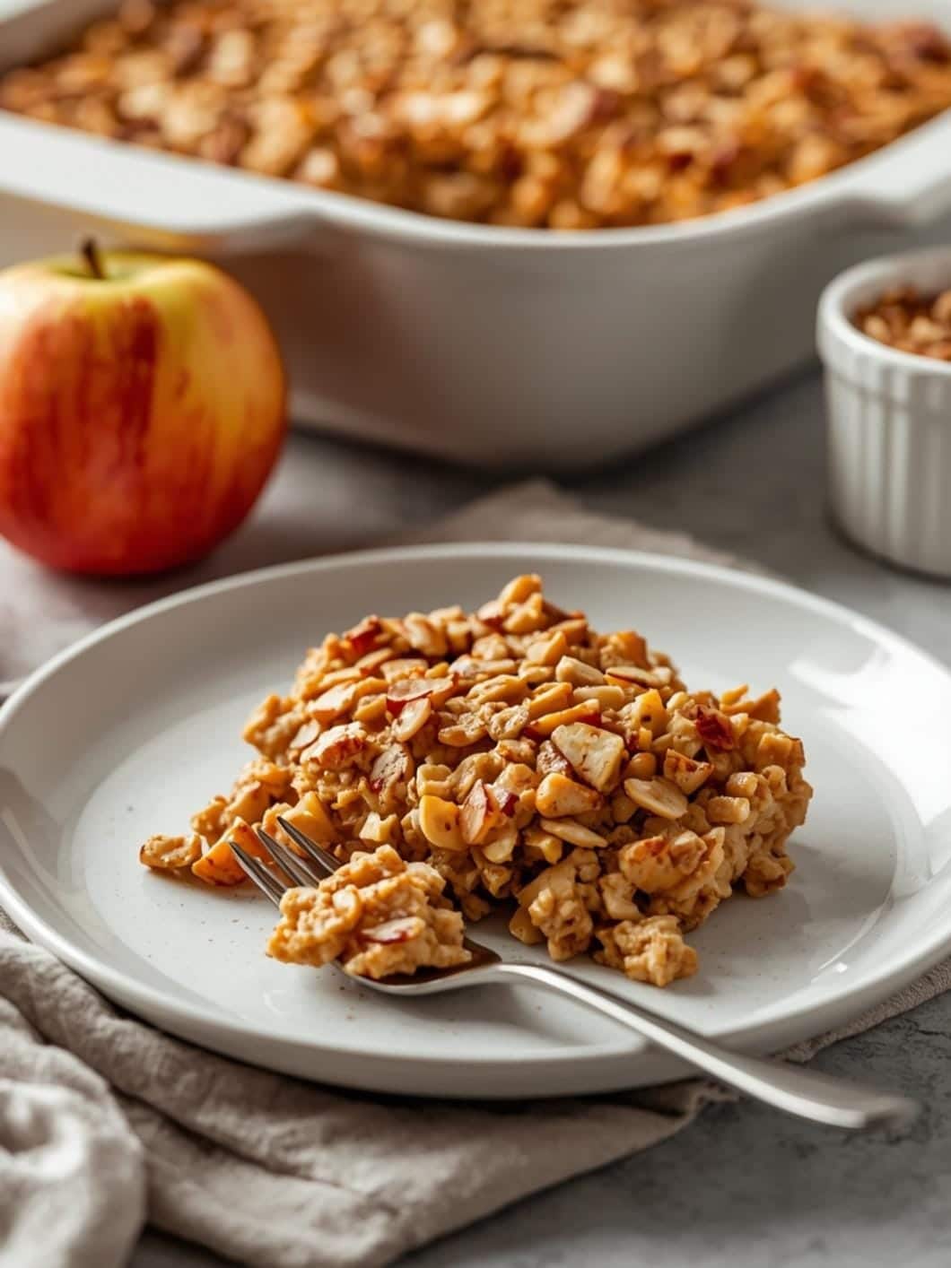 Easy High-Protein Apple Oatmeal Bake for Busy Mornings
