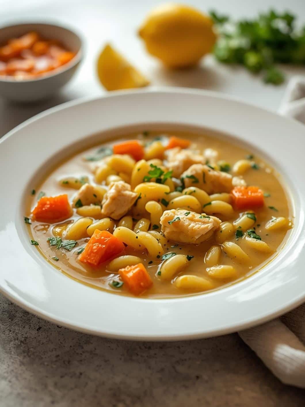 Easy Lemon Chicken Orzo Soup Recipe