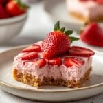 Easy No-Bake Strawberry Cheesecake Bars Recipe 12 =