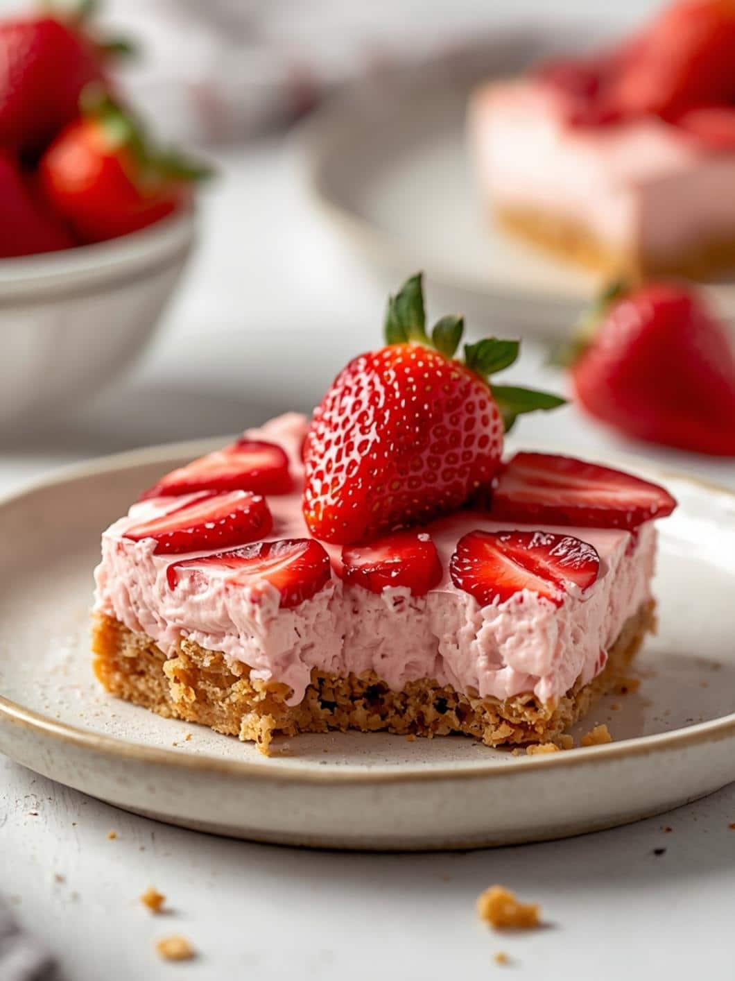 Easy No-Bake Strawberry Cheesecake Bars Recipe 11 Easy No-Bake Strawberry Cheesecake Bars Recipe