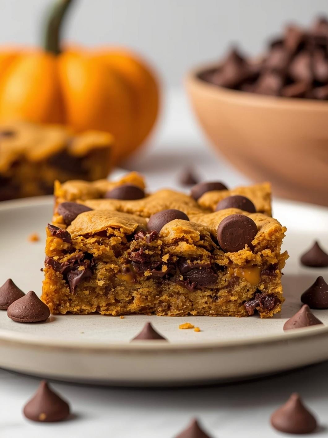 Easy Pumpkin Chocolate Chip Cookie Bars