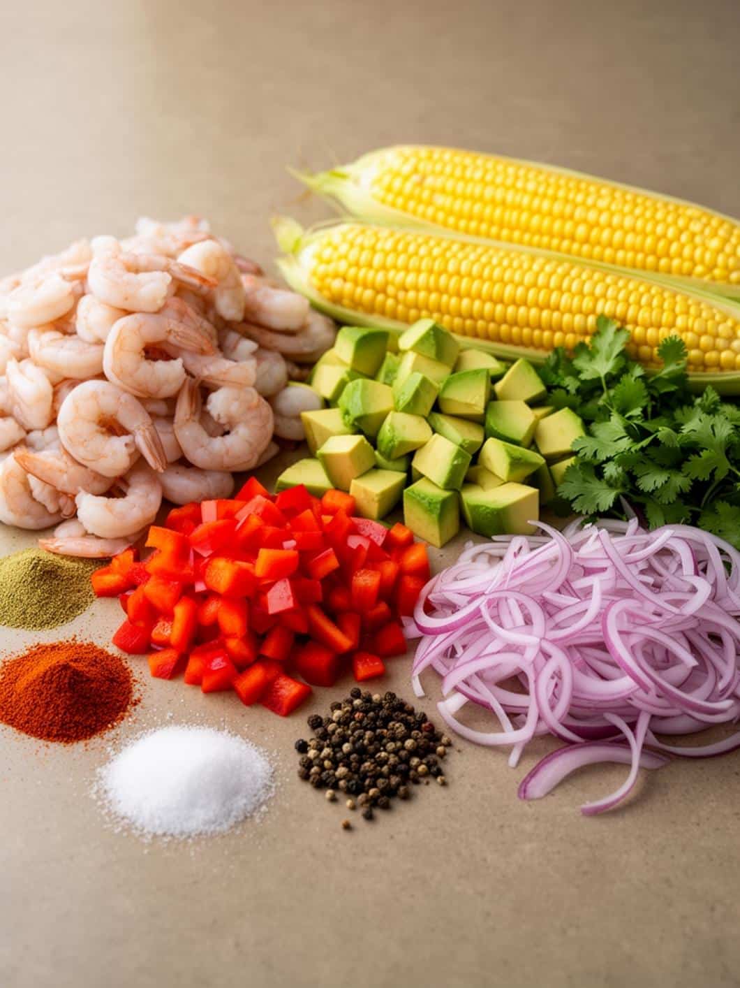 Grilled Shrimp, Corn & Avocado Summer Salad Recipe