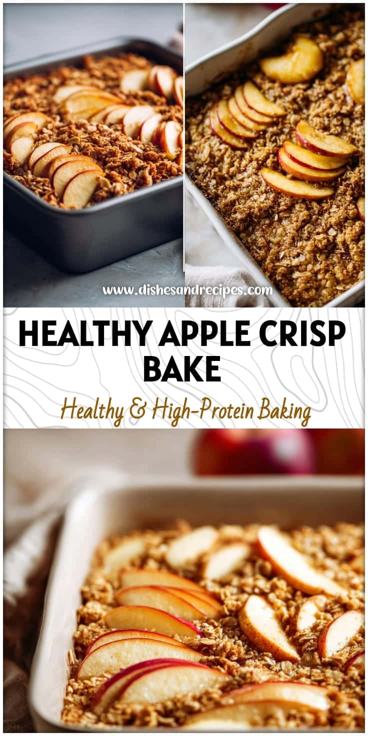 Healthy Apple Crisp Breakfast Oat Bake - Easy & Delicious Oatmeal Cake Recipe