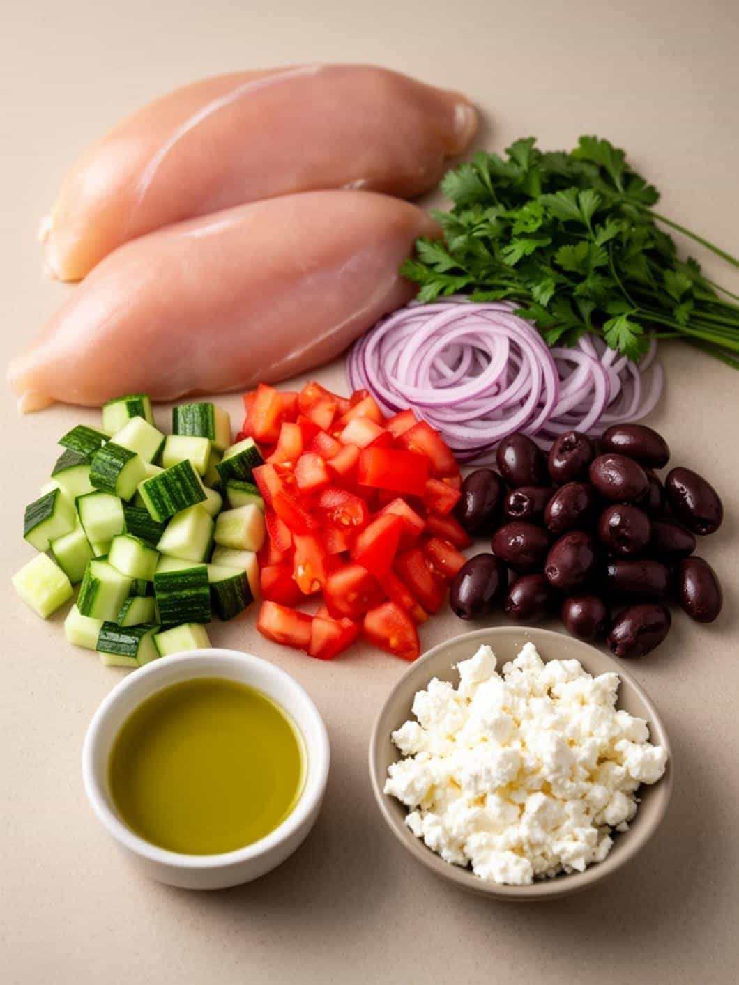 Healthy Grilled Chicken Greek Salad Recipe