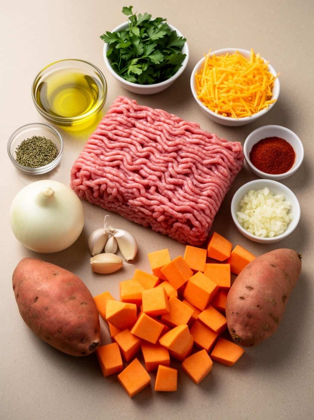 Hearty Ground Turkey & Sweet Potato Casserole Recipe