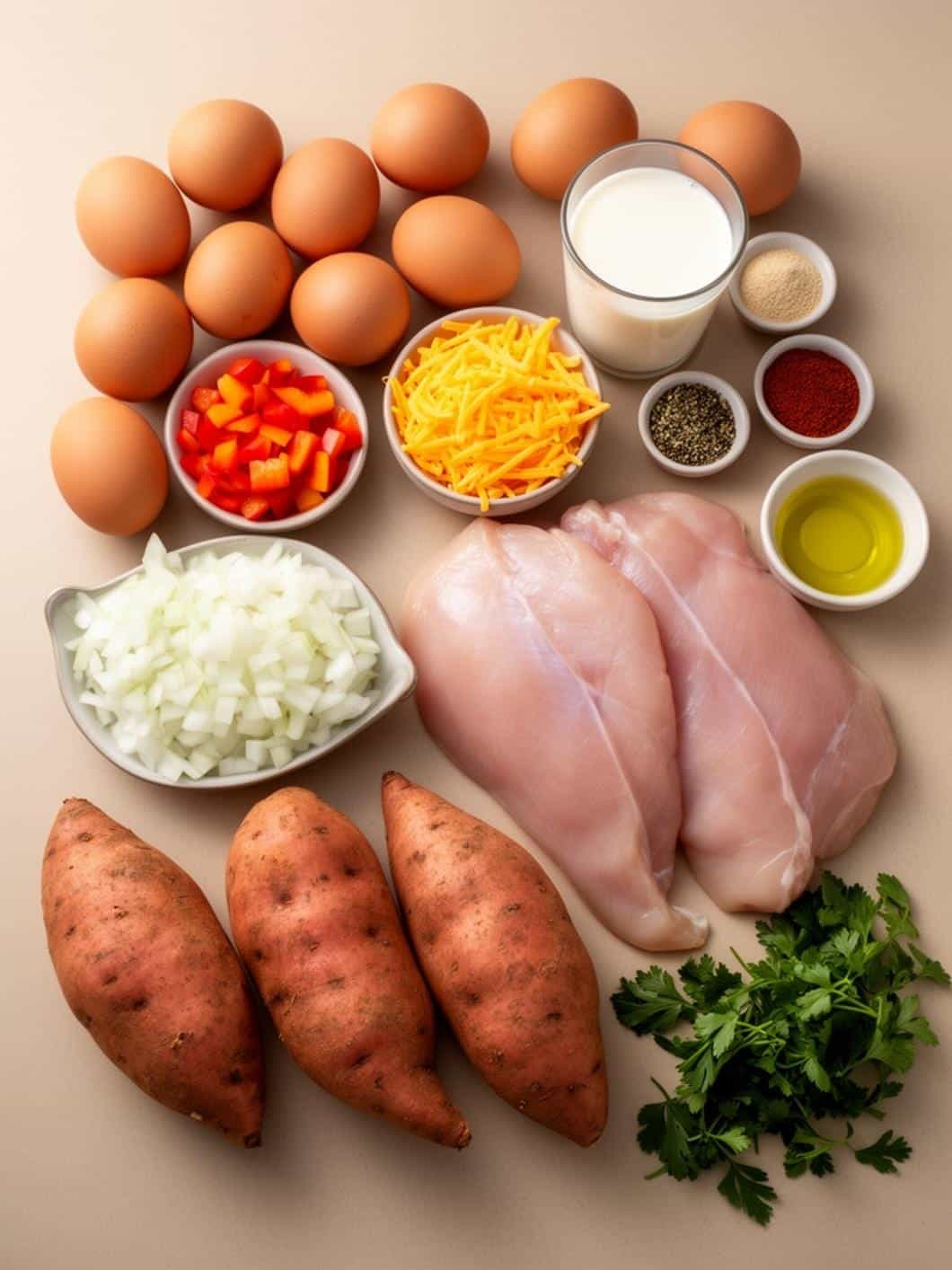 High Protein Breakfast & Chicken Dinner Meal Prep