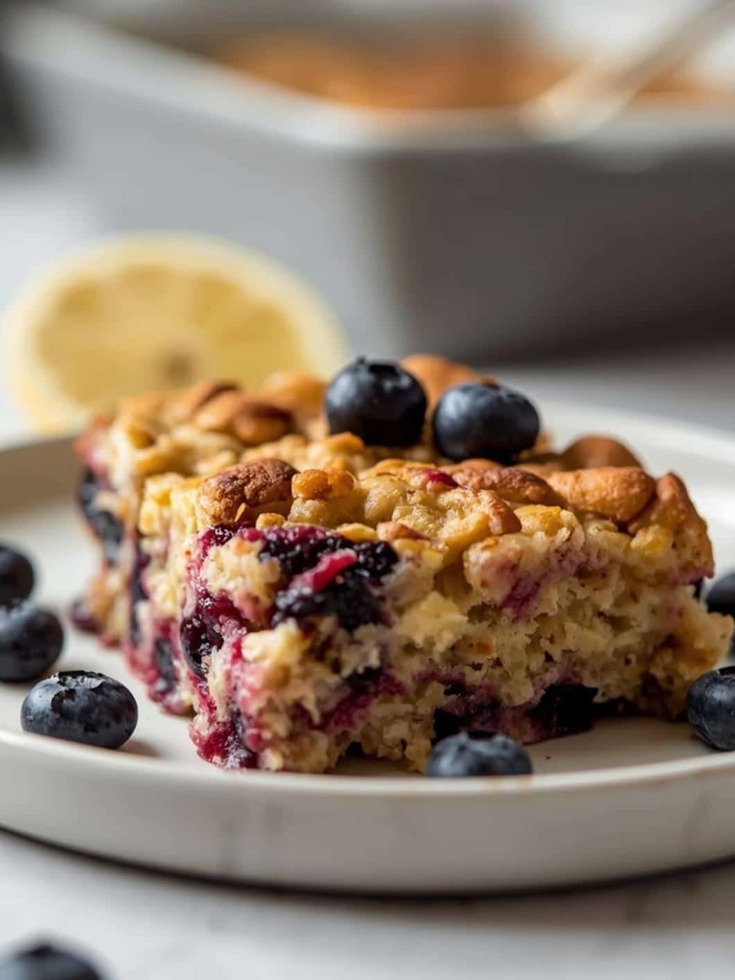 Lemon Blueberry Oatmeal Bake: Easy & Delicious Baked Oats Recipe