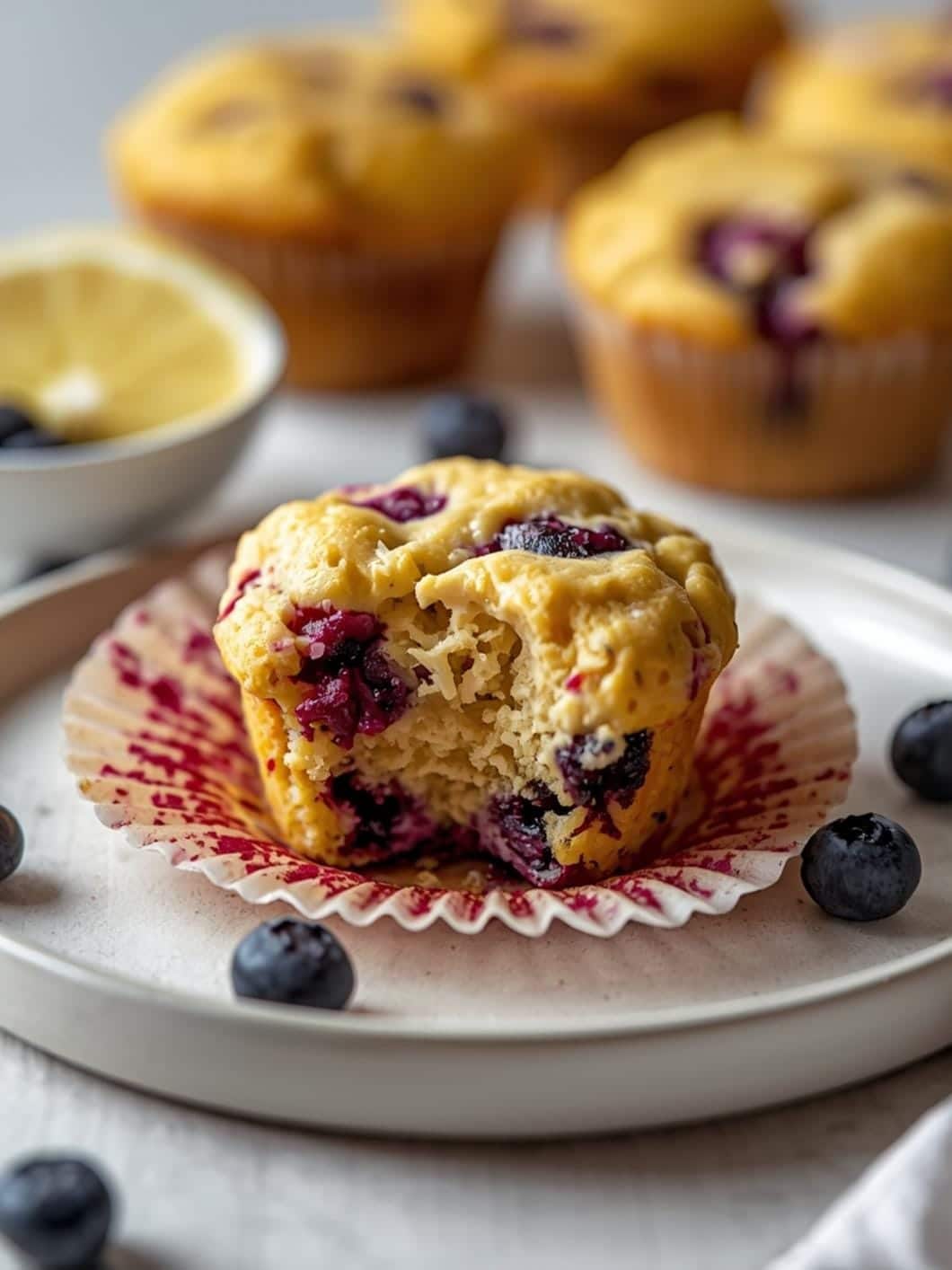 Lemon Blueberry Protein Muffins: Freezer-Friendly & Healthy