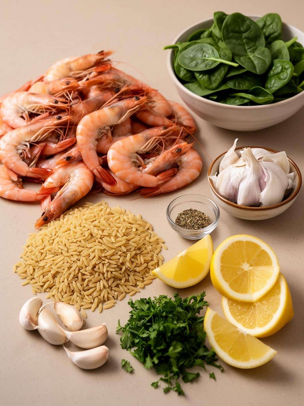 Lemon Garlic Shrimp Orzo with Spinach: Easy & Delicious Dinner Idea