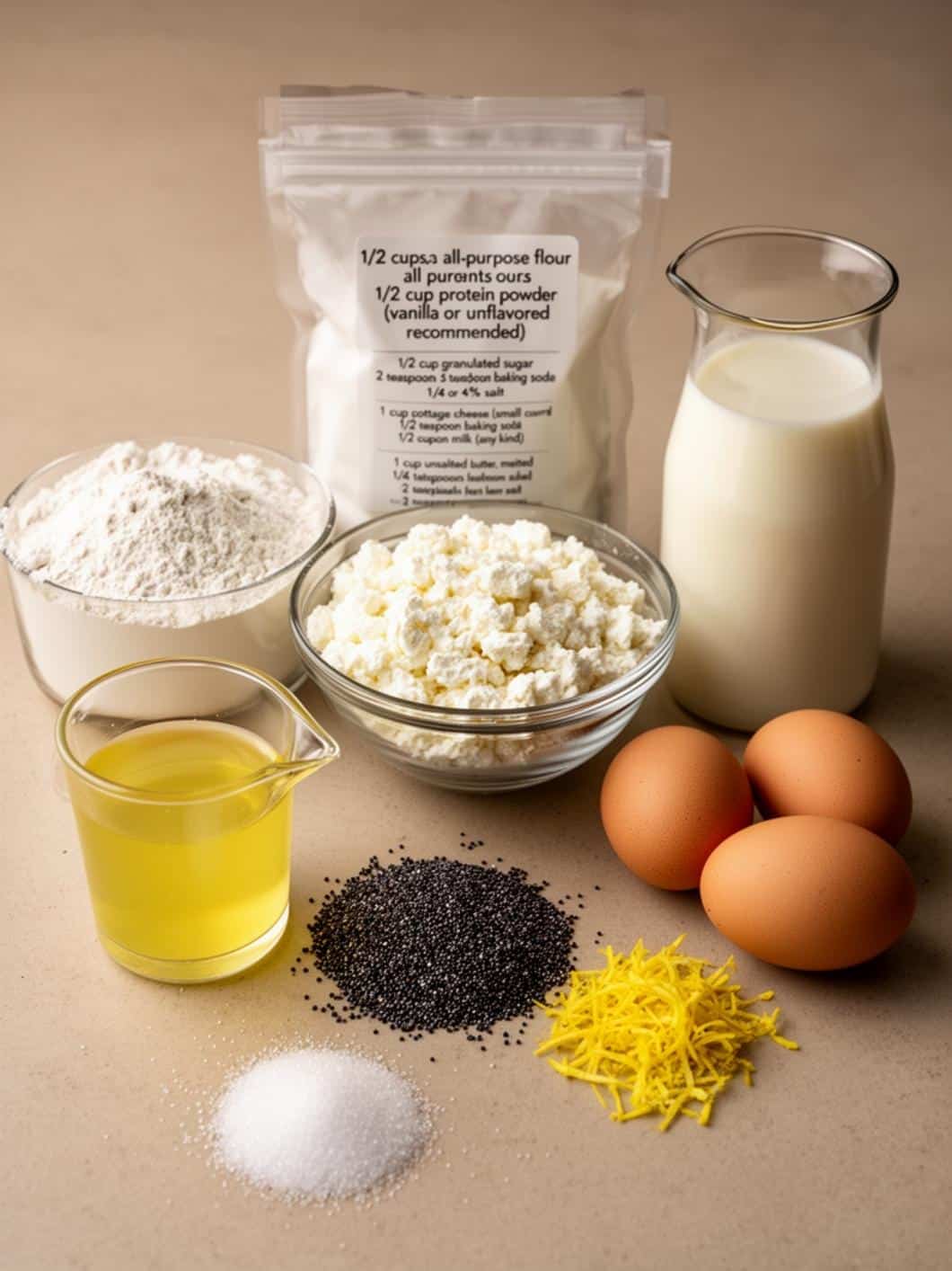 Lemon Poppy Seed Protein Muffins with Cottage Cheese 13 Lemon Poppy Seed Protein Muffins with Cottage Cheese