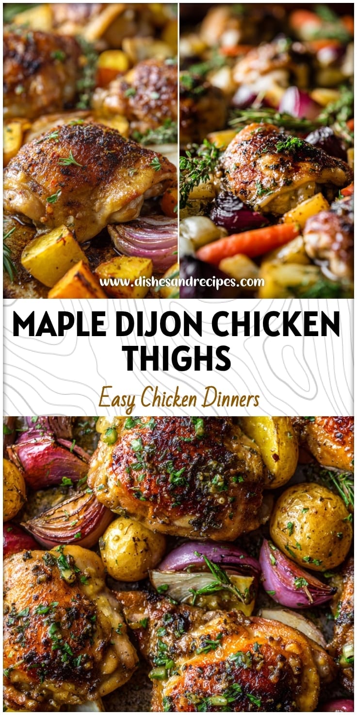 Easy Sheet Pan Maple Dijon Chicken Thighs