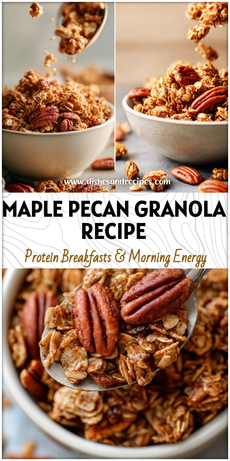 Maple Cinnamon Pecan Granola: Healthy Breakfast Cereal Recipe