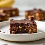 No-Bake Chocolate Peanut Butter Protein Bars - Easy High-Protein Snack Recipe 12 =
