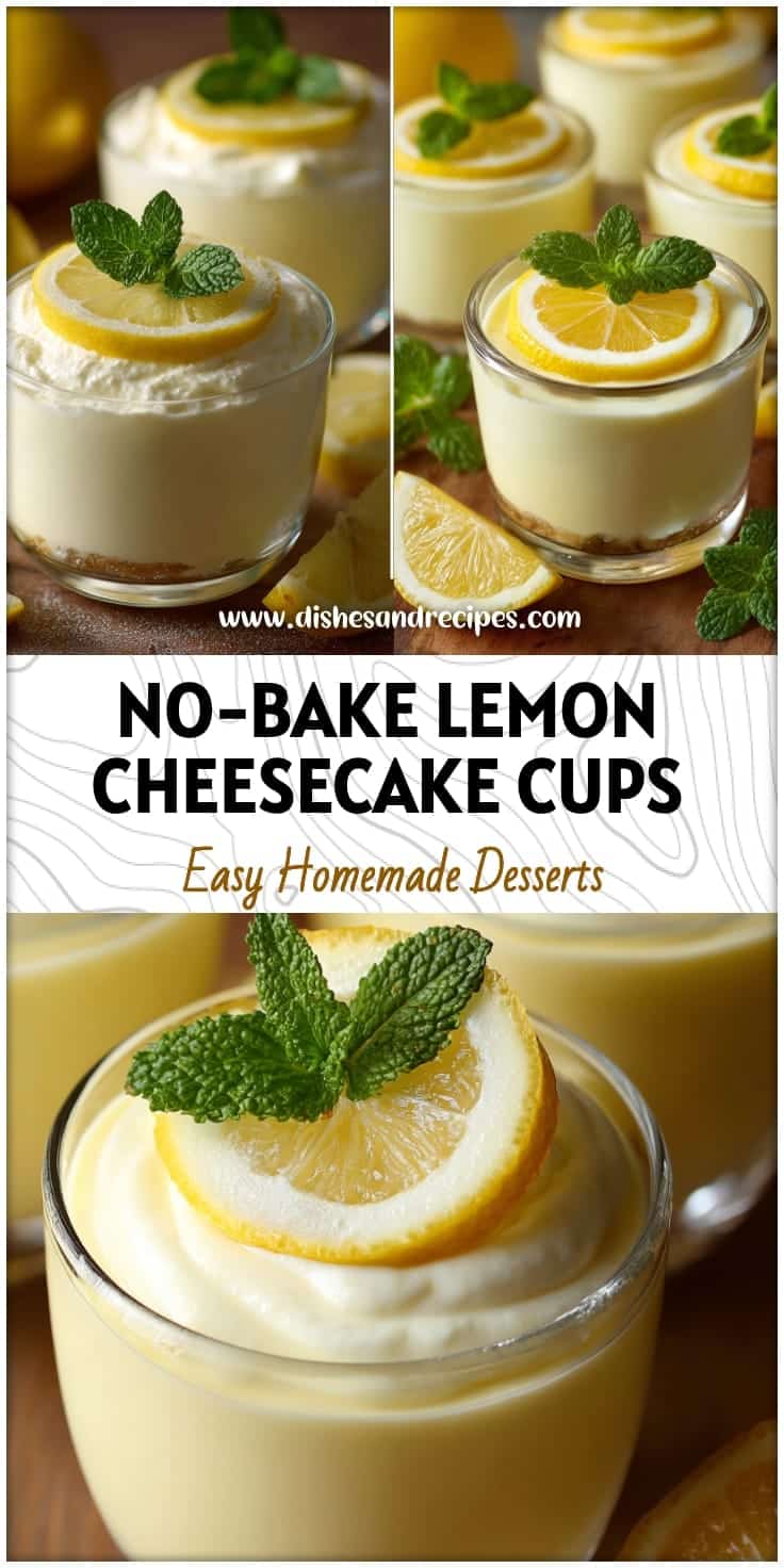 No-Bake Lemon Cheesecake Cups: Easy & Refreshing Dessert
