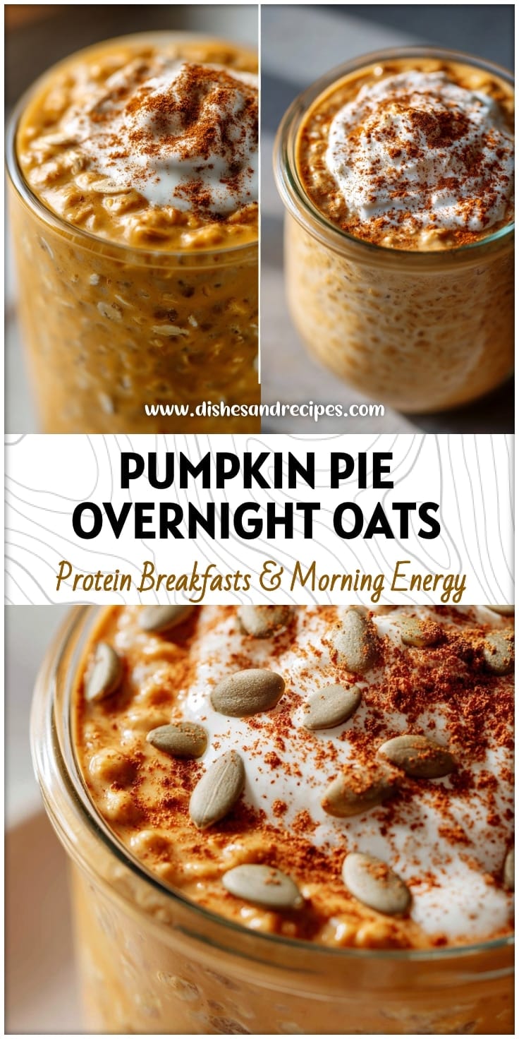 Creamy Pumpkin Pie Overnight Oats: Healthy & High-Protein Fall Breakfast