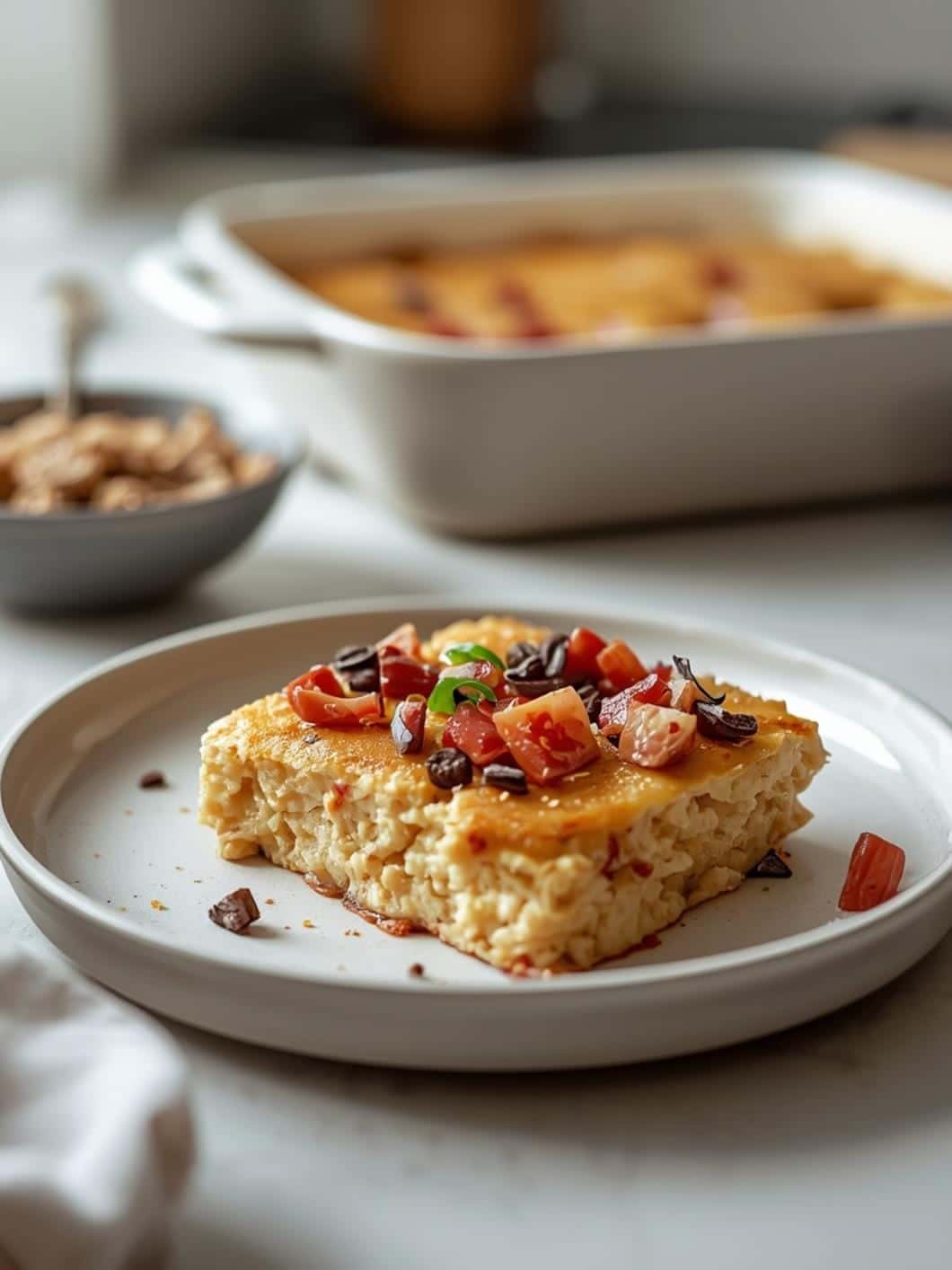 Savory Protein Oatmeal Bake: Easy Meal Prep Breakfast