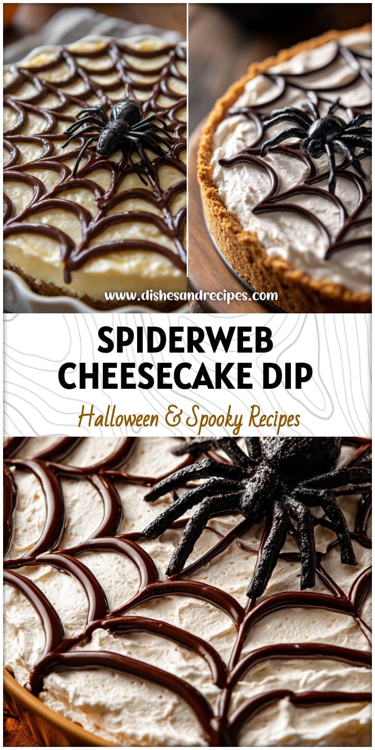 Halloween Spiderweb Cheesecake Dip: Easy Spooky Dessert Idea